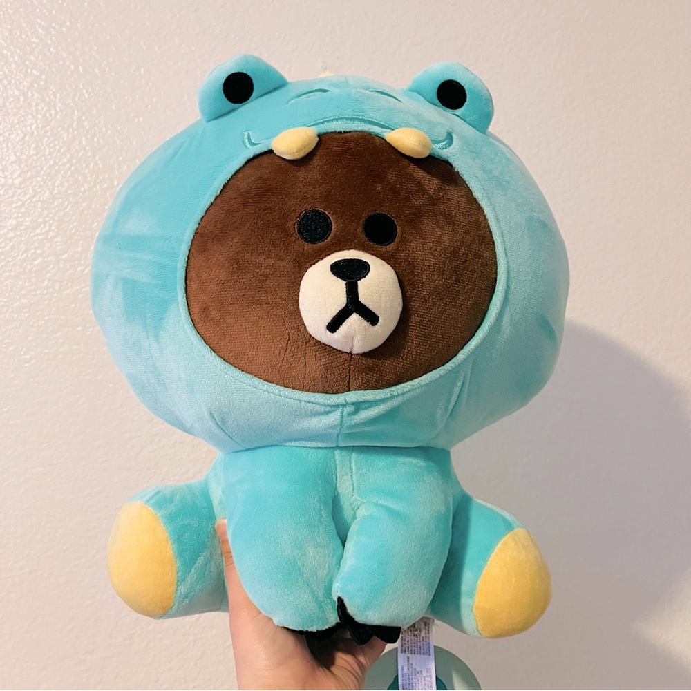 🌻 NEW - LINE FRIENDS Jungle Brown Plush Dinosaur Costume